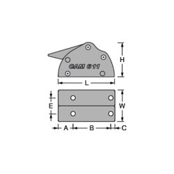 Antal V-CAM 611 aflaster dobbelt