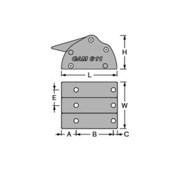 Antal V-CAM 611 aflaster trippel