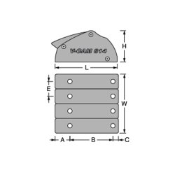Antal V-CAM 814 aflaster firdobbelt