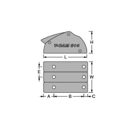 Antal V-CAM 814 aflaster trippel