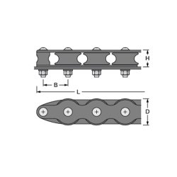 Antal fordelerblok dobbelt 3+3 skiver 40-70mm