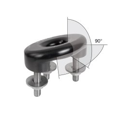 Antal padeye til loop 5-14mm. Med gennemgende bolte