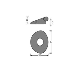 Antal padeye til loop 5-14mm. Med gennemgende bolte