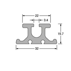 Antal HS22 skinne til kulfibermast
