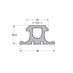 Antal HS24 skinne til kulfibermast