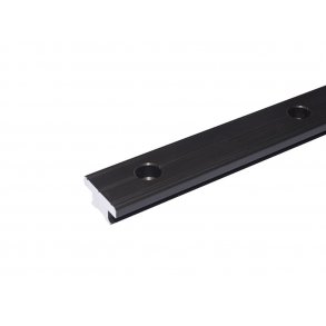 Antal Sort T-skinne 32x6mm. Hulafst. 100 mm