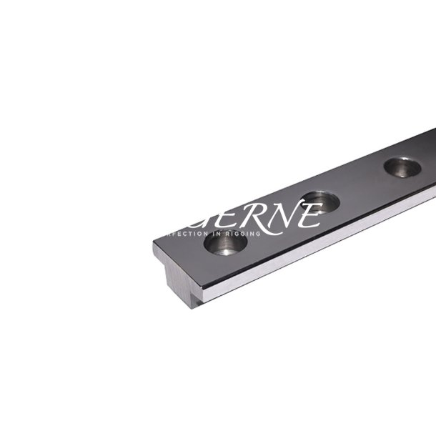 Antal rf. stl T-skinne 40x8mm. Hulafst. 50 mm