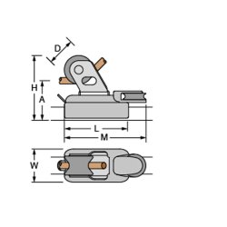 Antal 4race genoa vogn str. 100 med skive