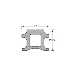 Antal 4Race stop-pin skinne 26x20mm