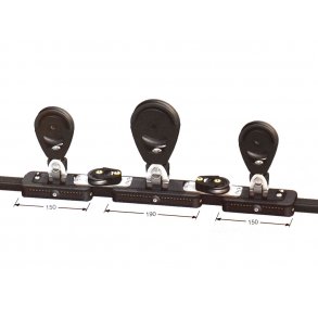 Antal 4race trippel storskde-ljgangsvogn med centerudveksling til 3 blokke