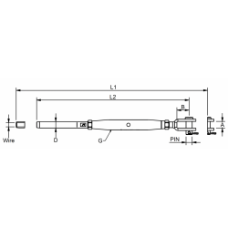 Blue Wave gevind gaffel/terminal vantskrue til sgelnder