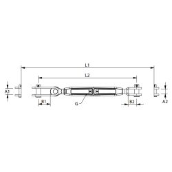 Blue Wave vantskrue toggle/gaffel