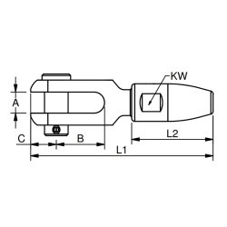 Blue Wave Valsefri gaffel-terminal 