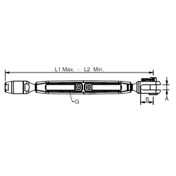 Blue Wave Ropeline ben vantskrue krop med tov terminal