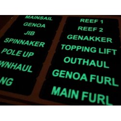 Glowfast glow-in-the-dark labels. St 1 Engelsk