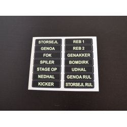 Glowfast glow-in-the-dark labels. St 1 Dansk