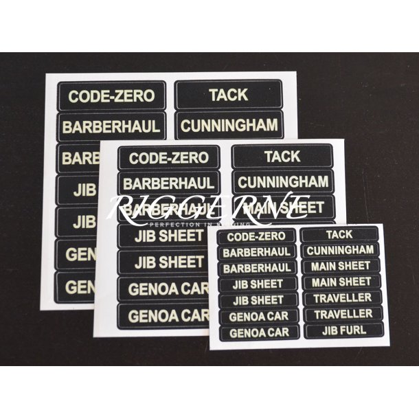 Glowfast glow-in-the-dark labels. St 2 Engelsk