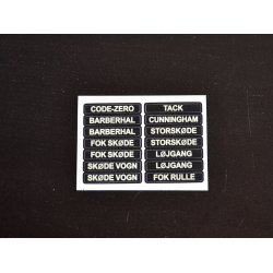 Glowfast glow-in-the-dark labels. St 2 Dansk