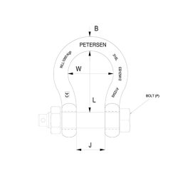 316L Omega sjkel med sikkerheds pinbolt Type E