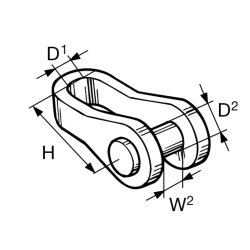 Strap toggle je/gaffel 