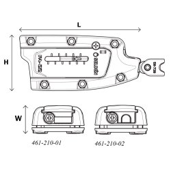 Selden justerbar sejlpindskassette A-17