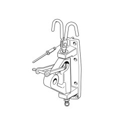 Selden svanehalsbeslag B120 med kroge