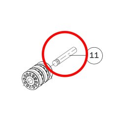 Selden aksel med rille 8/9-53.5