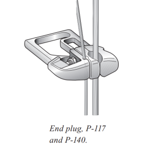 Selden endebeslag til salingshorn P117  12mm wire