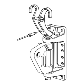 Selden Svanehalsbeslag til bom B171/172 UDEN kroge
