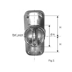 Selden dead end beslag. Til mast C225-C304/F246-F305