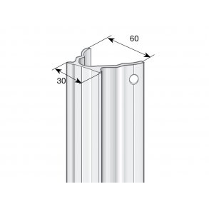 Selden RCB spilerstageskinne 30mm, radius 38mm