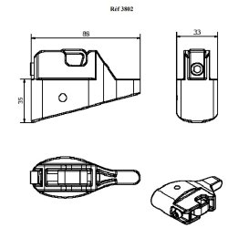 Z-Spars salingshorn endebeslag Z95