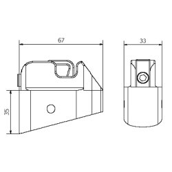 Z-Spars salingshorn endebeslag Z65/80/95