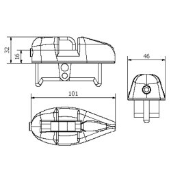 Z-Spars salingshorn endebeslag Z240/Z180