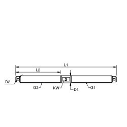 Blue Wave dobbelt gevind-studs