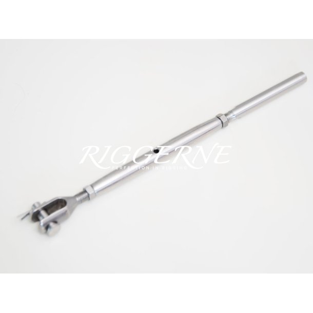 1/4" Rustfri Vantskrue 4mm wire terminal / Gaffel 6mm pin