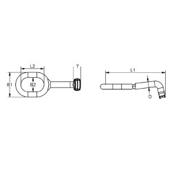 Blue Wave T-je til 5mm tov, stort je