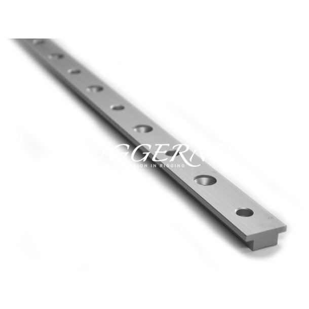 Sparcraft Spilerstage Skinne T 32x5,5mm - 4m. Slv anodiseret til M8uh el. 6,5mm Pop-nitte