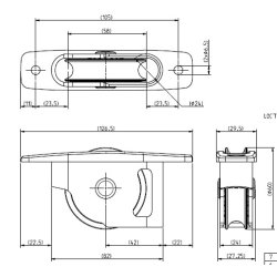 Selden skivgat APB 60 i Aluminium for M6 Skruer