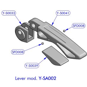 Antal Alu hndtag for V-CAM 814 spilaflaster