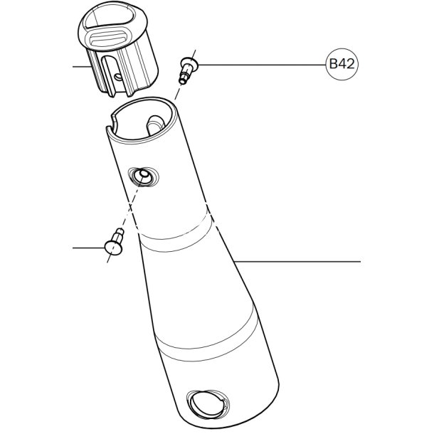 Furlex 200TD Profil skrue M6x17 undersnket og ned-drejet 