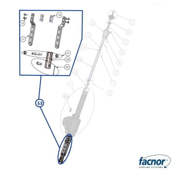 Facnor EC39 Linkplade/toggle s�t �16mm Pin